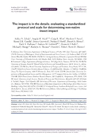 Evaluating a Standardized Protocol and Scale for Determining Non-Native Insect Impact