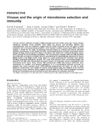 Viruses and the Origin of Microbiome Selection and Immunity