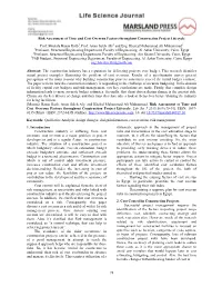 78 Risk Assessment of Time and Cost Overrun Factors Throughout