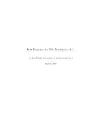 Best Practices for Web Developers V1.01