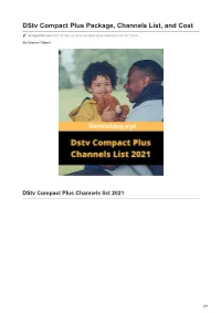 Compact Plus Channels List 2021
