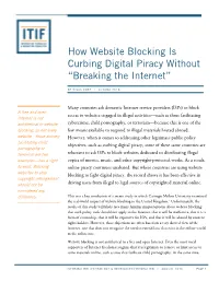How Website Blocking Is Curbing Digital Piracy Without “Breaking the Internet”