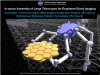 In-Space Assembly of Large Telescopes for Exoplanet Direct Imaging