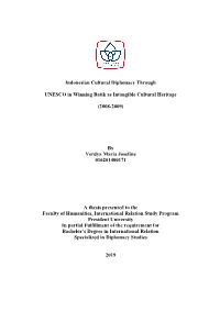 Indonesian Cultural Diplomacy Through UNESCO in Winning Batik