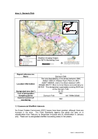 Area 1: Dornoch Firth Shellfish Growing Waters and SEPA Monitoring Sites Report Reference No. 1 Name Dornoch Firth Location
