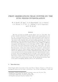 First Observations Near Jupiter by the Juno Waves Investigation