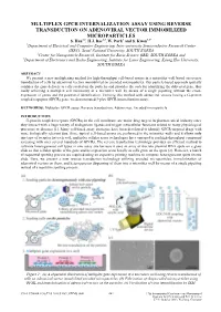 Multiplex Gpcr Internalization Assay Using Reverse Transduction on Adenoviral Vector Immobilized Microparticles S
