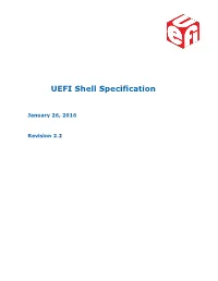 UEFI Shell Specification
