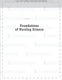 Foundations of Nursing Science 9781284041347 CH01.Indd Page 2 10/23/13 10:44 AM Ff-446 /207/JB00090/Work/Indd