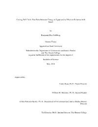 Post Revolutionary Change in Egypt and Its Effect on Relations with Israel
