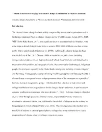 Toward an Effective Pedagogy of Climate Change: Lessons from a Physics Classroom