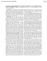 Advances in Reconstructing the Geologic History of the Chryse Region Outflow Channels on Mars