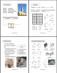 Concrete Masonry Dimensions Web Requirements Concrete Block