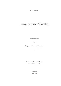 Essays on Time Allocation