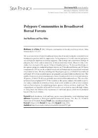 Polypore Communities in Broadleaved Boreal Forests