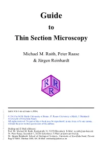 To Thin Section Microscopy