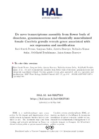 De Novo Transcriptome Assembly from Flower Buds of Dioecious