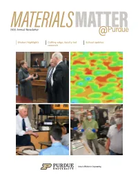 MATERIALS2020MATERIALS Annual Newsletter MATTER@Purdue