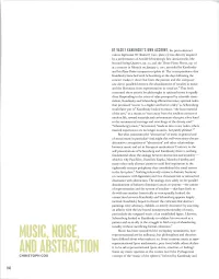 Music, Noise, and Abstraction