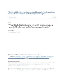 The Protestant Reformation in Hamlet
