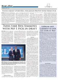 76Ers Take Ben Simmons with No 1 Pick in Draft