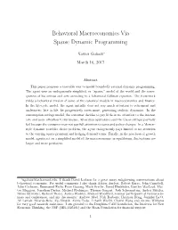 Behavioral Macroeconomics Via Sparse Dynamic Programming