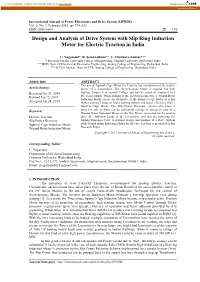 Design and Analysis of Drive System with Slip Ring Induction Motor for Electric Traction in India
