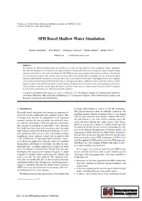 SPH Based Shallow Water Simulation