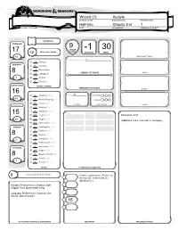 Wizard (1) Acolyte Half-Orc Chaotic Evil 1
