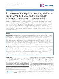 A New Prognostication Rule by APACHE II Score and Serum