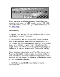 Aids History 1998-2002