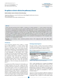An Update on Chronic Obstructive Pulmonary Disease