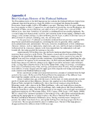 Appendix 4 Brief Geologic History of the Flathead Subbasin