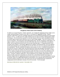 Dangerous Obstruction of the Railway