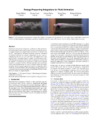 Energy-Preserving Integrators for Fluid Animation