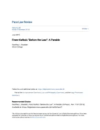 Franz Kafka's “Before the Law”: a Parable