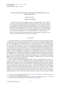 Future of Psychometrics: Ask What Psychometrics Can Do for Psychology