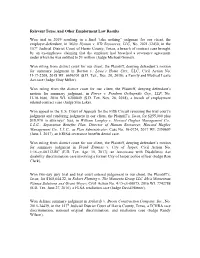 Relevant Texas and Other Employment Law Results Won Trial in 2019 Resulting in a Final “Take Nothing” Judgment for Our Clien