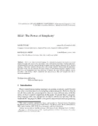 SELF: the Power of Simplicity*