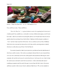 Sermon - "Waste Not, Want Not?” -4-7-19 – Fifth Sunday in Lent