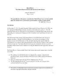 Shared Roots: the Federal Reserve System and the Farm Credit System