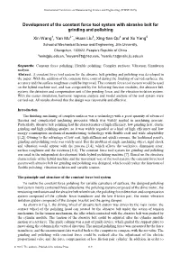 Development of the Constant Force Tool System with Abrasive Belt for Grinding and Polishing
