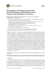 Investigation of Potential Volcanic Risk from Mt. Baekdu by Dinsar Time Series Analysis and Atmospheric Correction