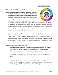 Meplus–Suzuki Strings FAQ