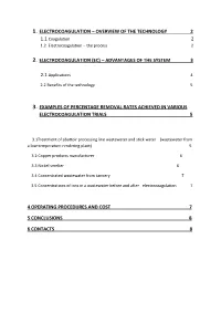 Overview of the Technology 2 2 2. Electrocoagulation
