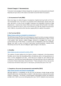 Climate Change in 7 Documentaries