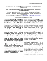 Γd-Crystallin Aggregation Precursor 1 an Internal Disulfide Locks A
