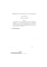 Explanation and Discovery in Aerodynamics