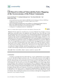 GIS-Based Livelihood Vulnerability Index Mapping of the Socioeconomy of the Pekan Community