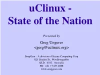 Greg Ungerer &lt;Gerg@Uclinux.Org&gt;